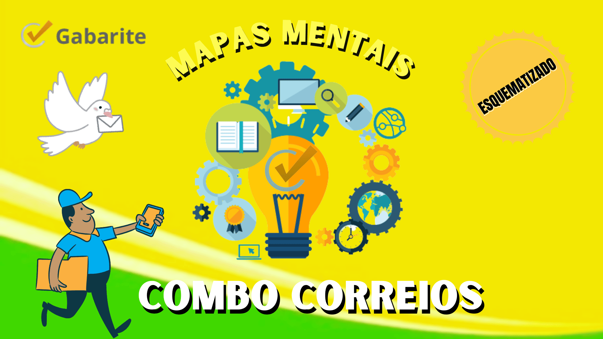 Capa - Combo Correios - 465 Mapas Mentais para Concursos