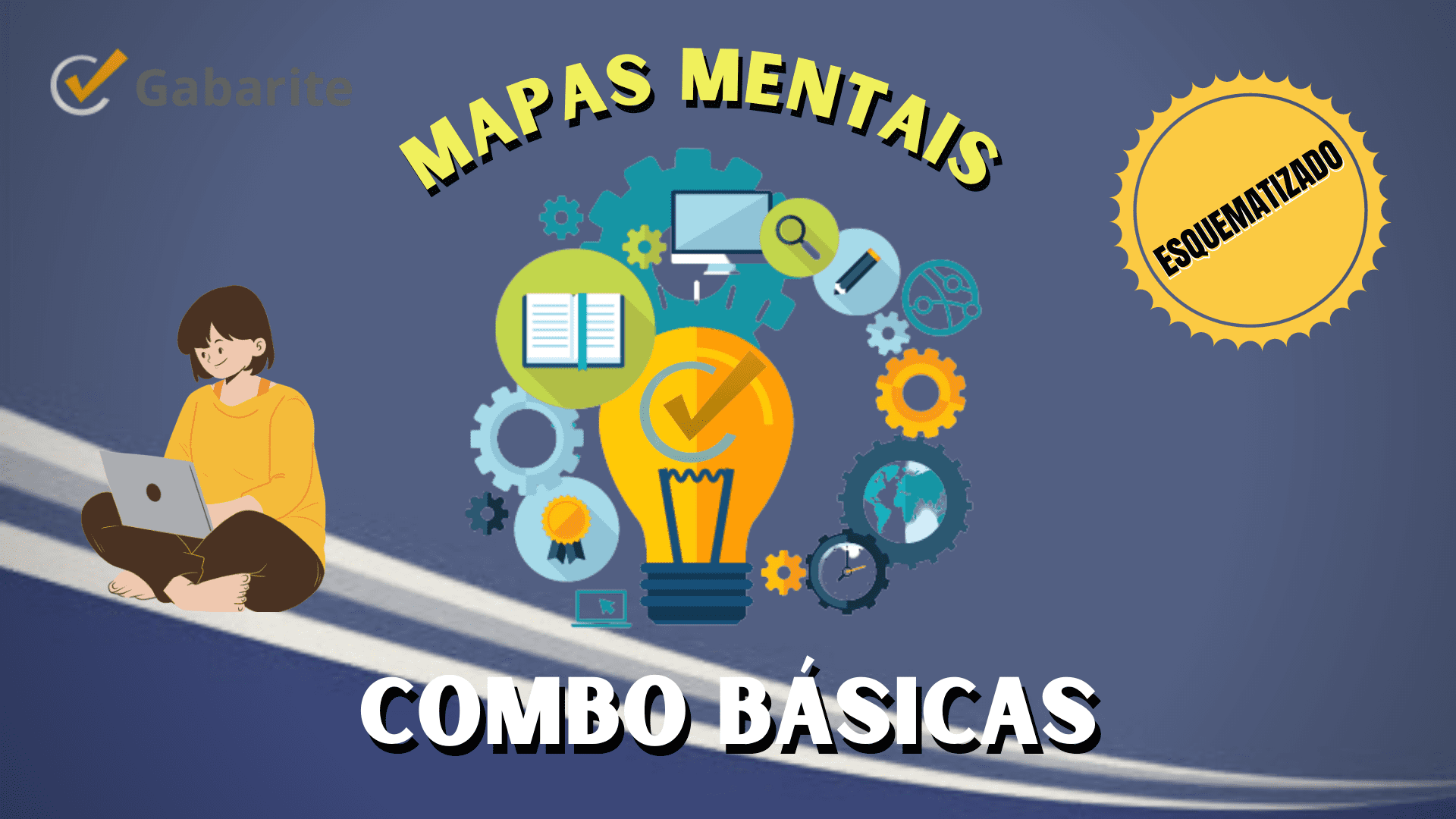 Capa - Combo Básicas - 585 Mapas Mentais para Concursos