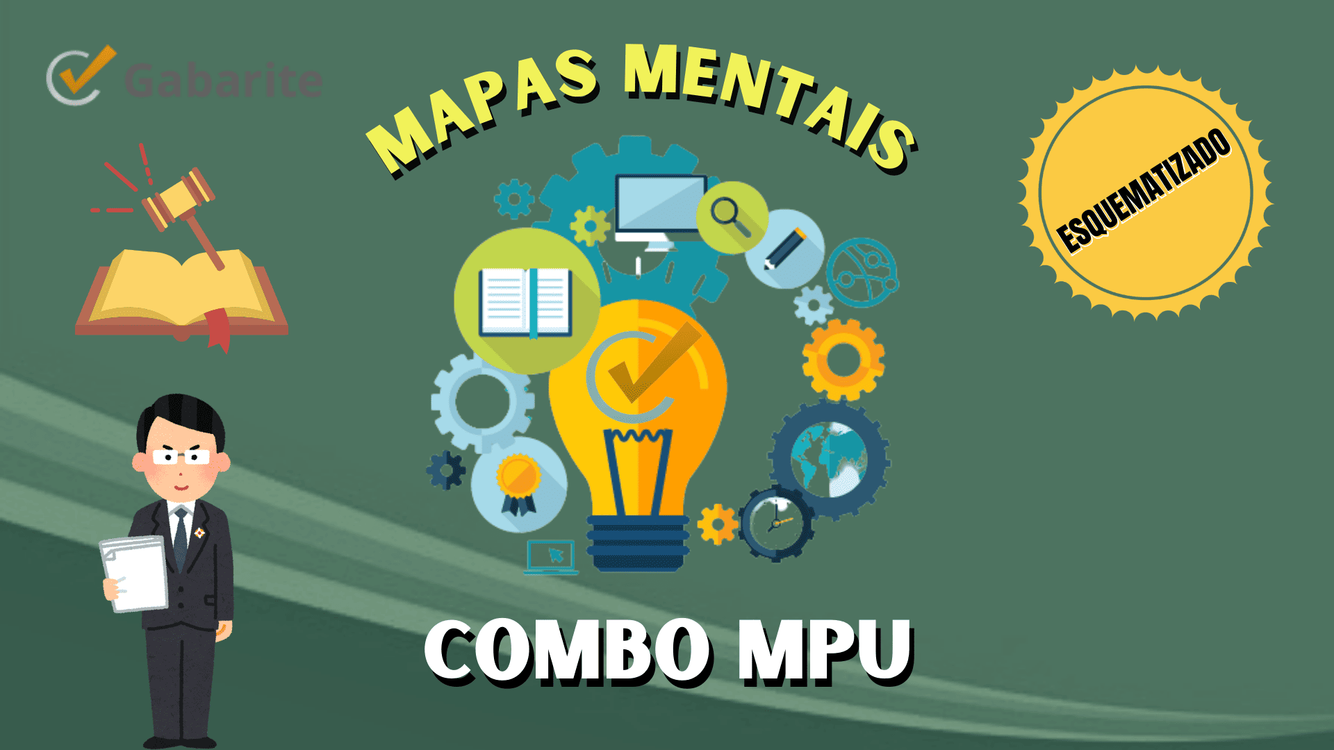 Capa - Combo MPU - 550 Mapas Mentais para Concursos
