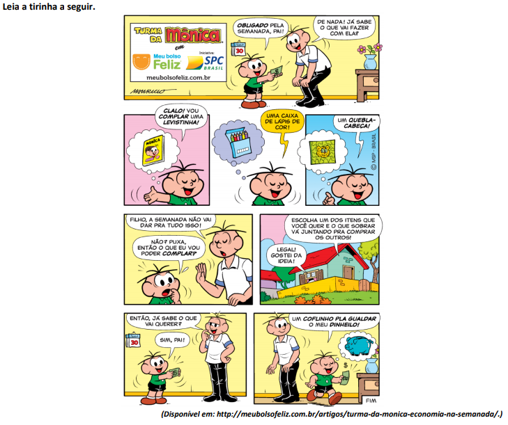 tirinha turma da mônica