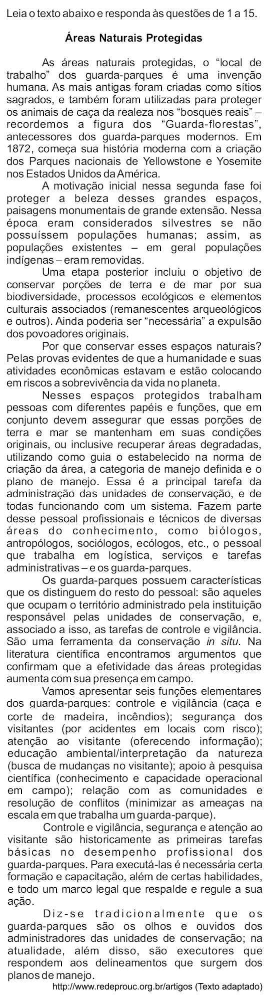 Áreas Naturais Protegidas