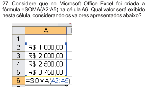 função de soma excel