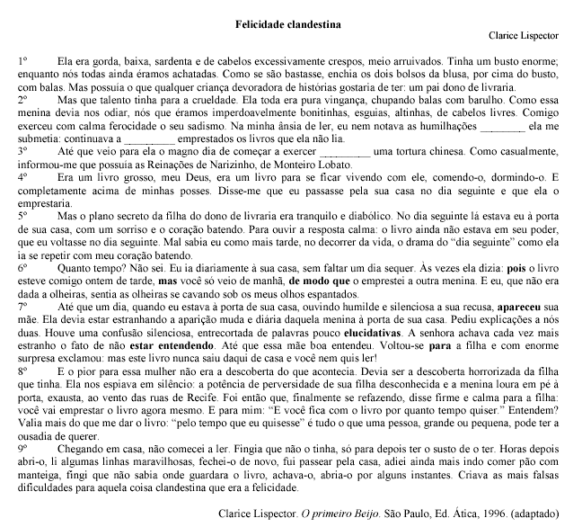 Felicidade clandestina - Clarice Lispector