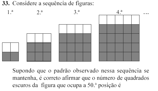 números de quadrados escuros