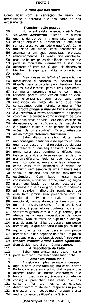 Texto1: A corrupção e o jeitinho.